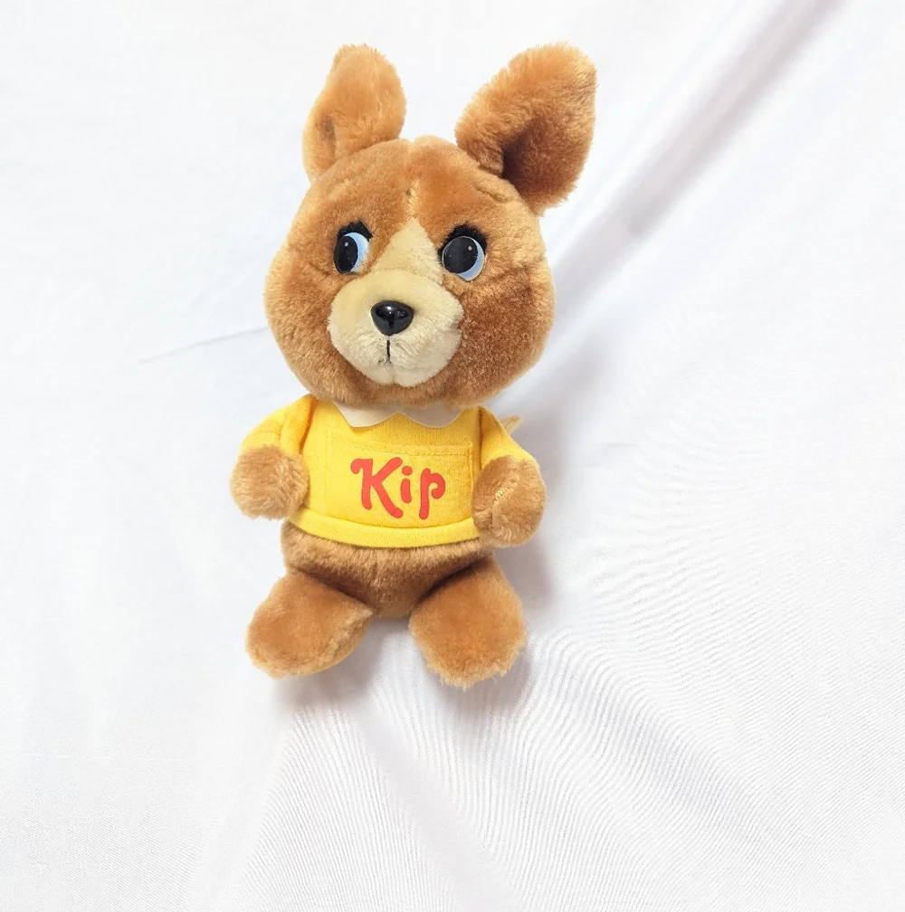 Vintage 1983 Hasbro Softies Kip Kangaroo Bright N' Bouncy Shirt Tales Plush